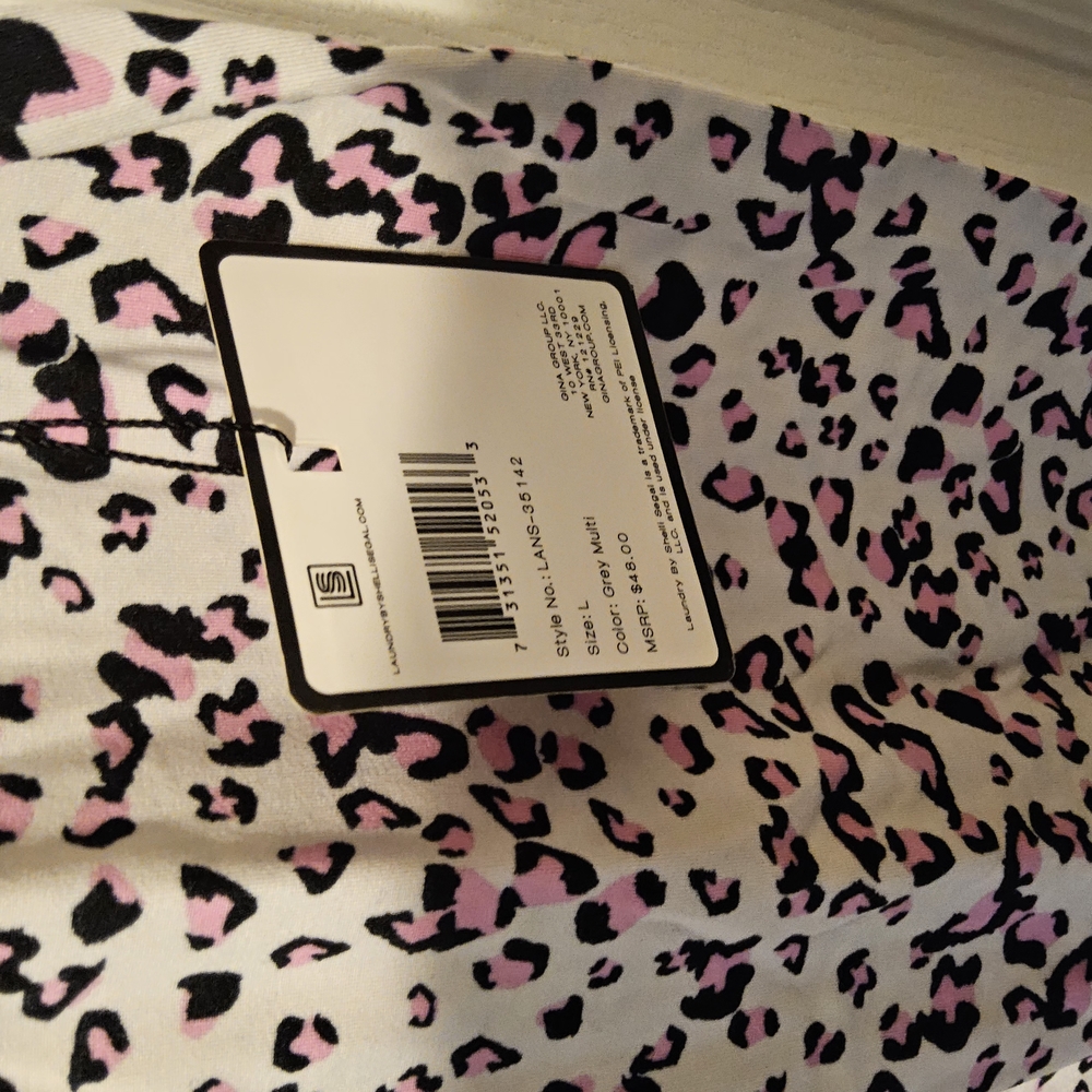 1 NWT Pink and Black Animal Print Women's Sleepwear - Picture 5 of 7